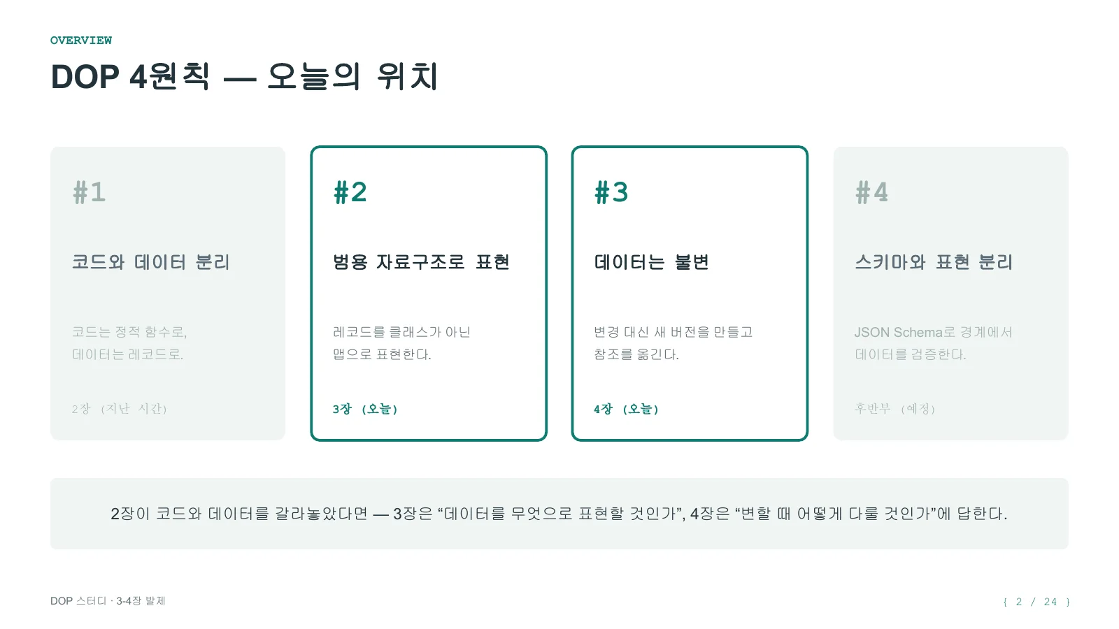 데이터 지향 프로그래밍 2주차 후기 - 데이터는 맵으로, 상태는 참조로